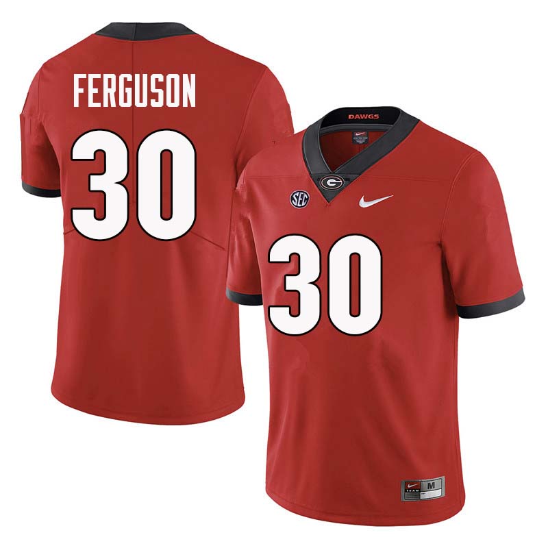 Men Georgia Bulldogs #30 Ed Ferguson College Football Jerseys Sale-Red - Click Image to Close